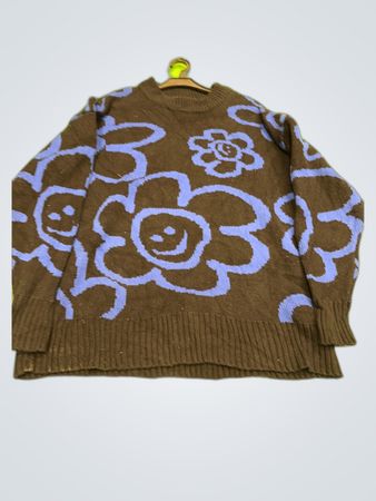 Forever 21 Floral Knit Sweater