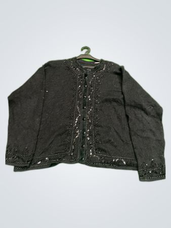 Black Embroidered Sweater