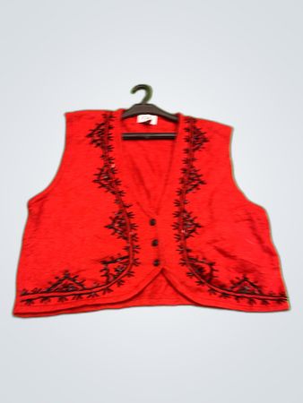 Koret Petites Red Knit Vest