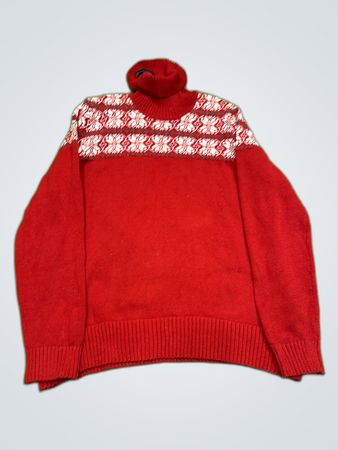 Brekeridge Red Turtleneck Knit Sweater