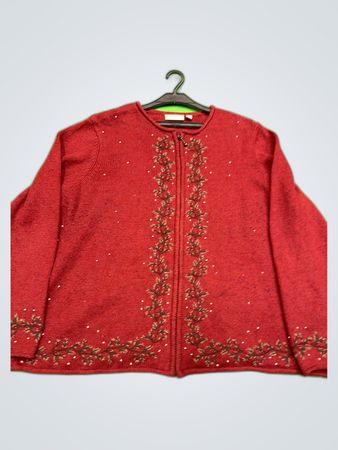 Carhartt Red Knit Cardigan