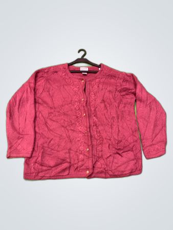 Bon Worth Pink Knit Cardigan