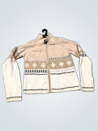 Dressbarn Beige Knit Cardigan