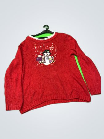 Christopher & Banks Red Christmas Knit Sweater