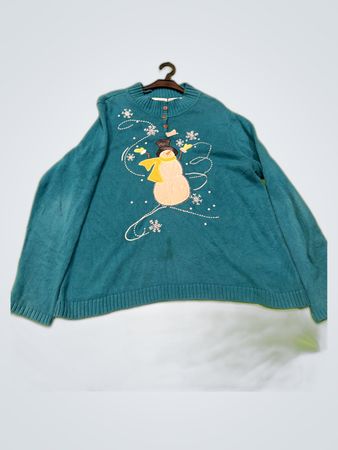Christopher & Banks Snowman Knit Sweater
