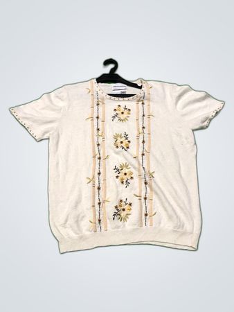 Alfred Dunner Embroidered Knit Top