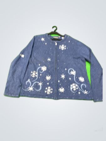 Croft & Barrow Snowflake Knit Cardigan