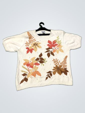 Alfred Dunner Embroidered Knit Sweater