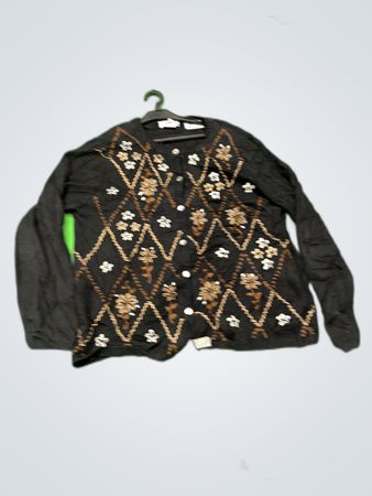 Alfred Dunner Embroidered Knit Cardigan