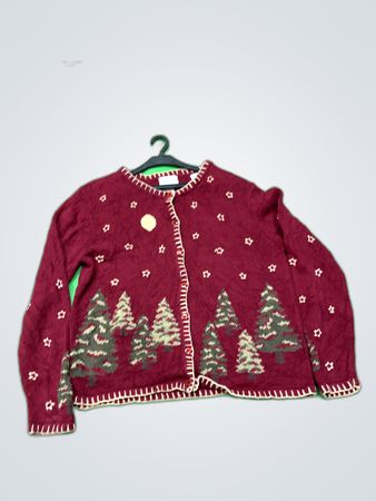 Christopher Banks Hand Embroidered Christmas Cardigan