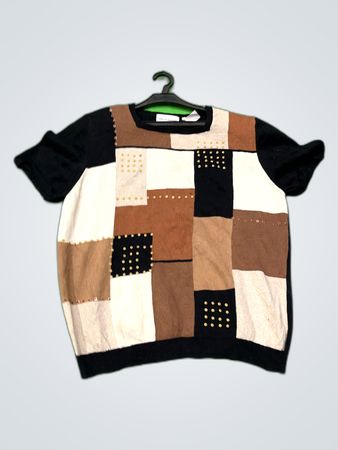 Alfred Dunner Patchwork Knit Sweater