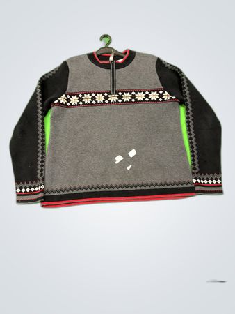 Hanna Andersson Grey Nordic Zip Sweater