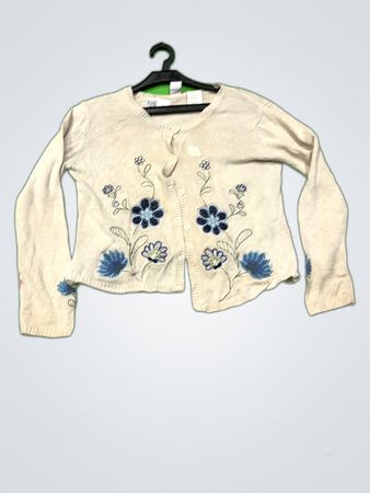 McKids Girls Floral Knit Cardigan