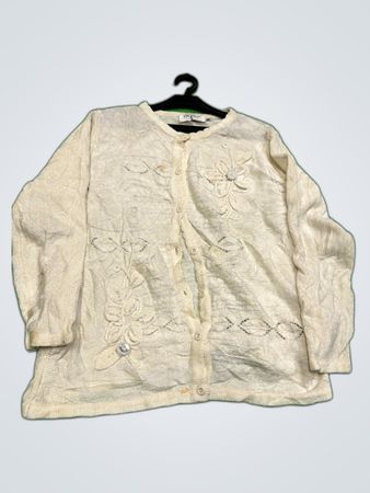Reflect Knitwear Cream Floral Cardigan