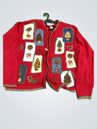 Harlow & Green Collects Red Knit Cardigan