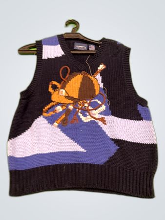 Liz Claiborne Knitted Graphic Vest