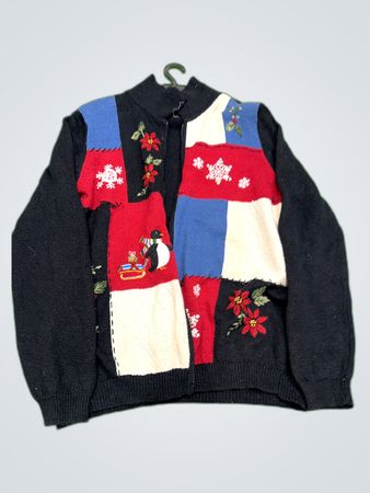 Alfred Dunner Holiday Embroidered Cardigan