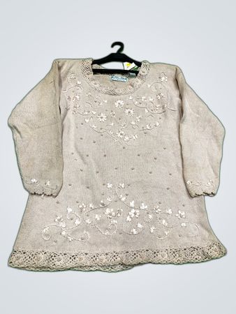 Griselda Floral Embroidered Knit Sweater