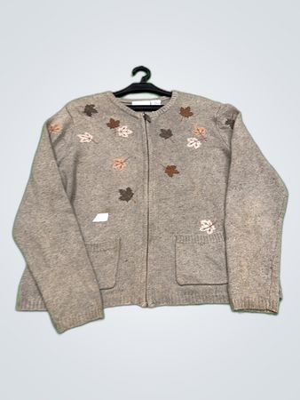 Croft & Barrow Embroidered Knit Cardigan