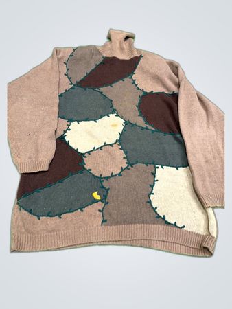 Milano Design Group Patchwork Turtleneck Sweater