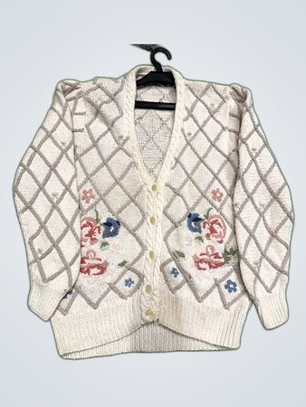 Marilyn Classic Floral Knit Cardigan