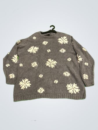 Gray Snowflake Sweater