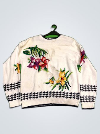 Nicklaus Floral Knit Sweater