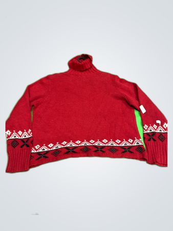 Marsh Landing Red Turtleneck Knit Sweater