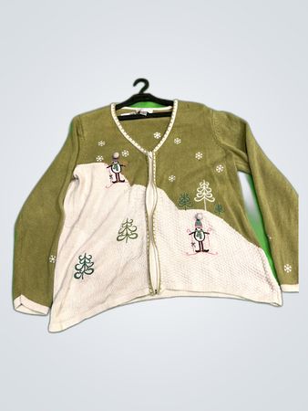 Christopher & Banks Christmas Knit Cardigan