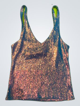 Upcycled Sequined Tank Top