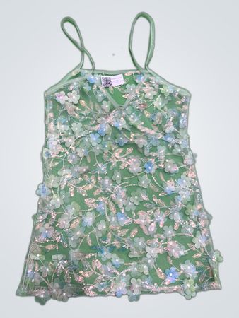Upcycled Sheer Floral Top