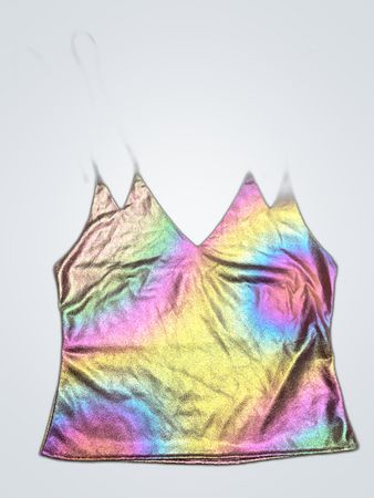 Upcycled Unbranded Iridescent Spaghetti Strap Cami Top