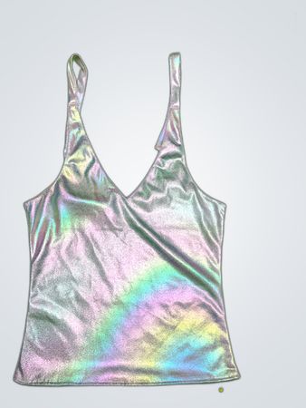 Upcycled Unbranded Iridescent Metallic Cami Top