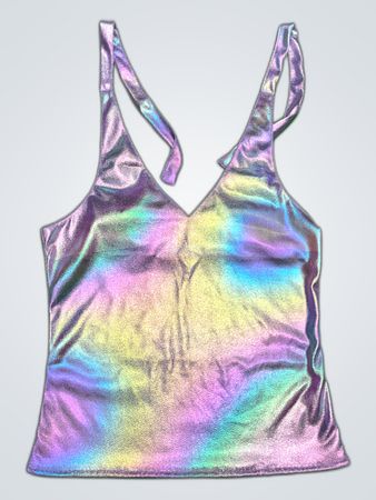 Upcycled Unbranded Iridescent V-Neck Camisole Top