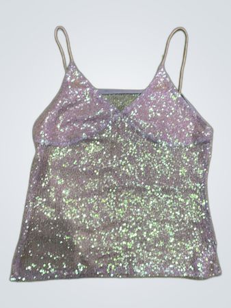 Upcycled Unbranded Purple Sequin Camisole Top