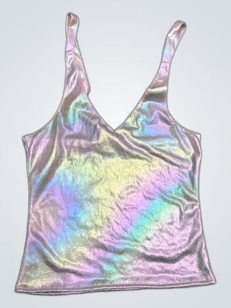 Upcycled Unbranded Metallic Iridescent Camisole Top