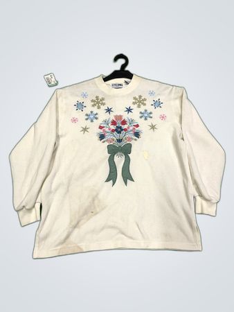 Alfred Dunner Embroidered Knit Sweater