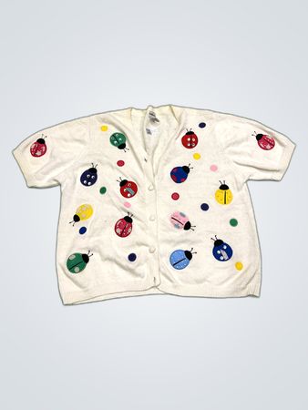 BonWorth Ladybug Knit Cardigan