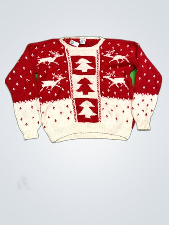 Talbots Kids Red Christmas Reindeer Sweater