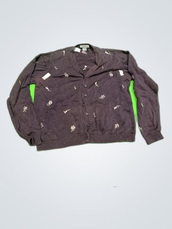 Eddie Bauer Floral Knit Cardigan
