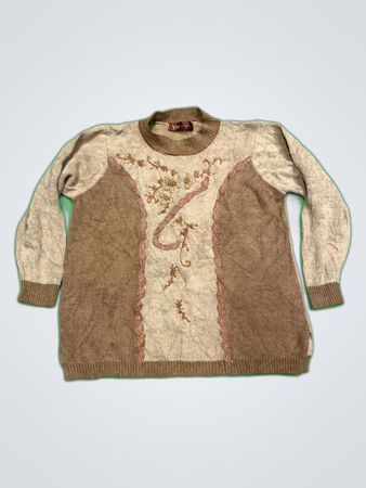 M.L. Classic Fashion Embroidered Knit Sweater