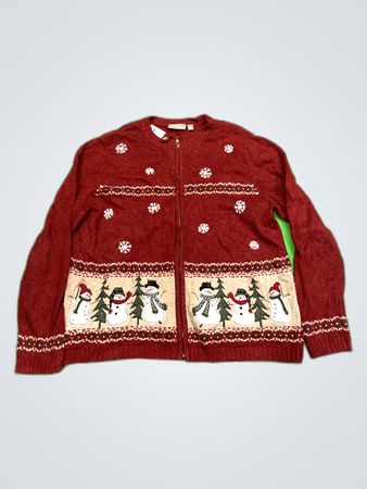 Croft & Barrow Red Knit Cardigan
