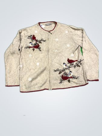 Croft & Barrow Embroidered Knit Cardigan