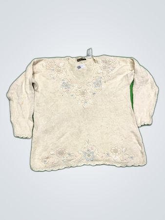 Dana Scott Embroidered Knit Sweater