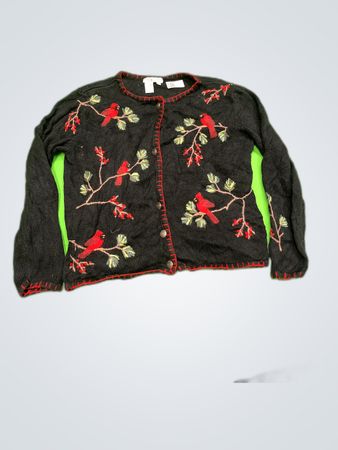 Coldwater Creek Black Knit Cardigan