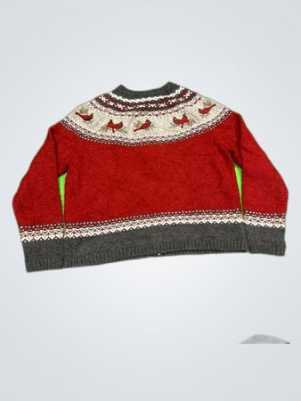 Croft & Barrow Red Knit Cardigan