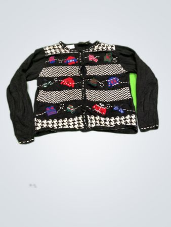 Erikk a Black Holiday Knit Cardigan