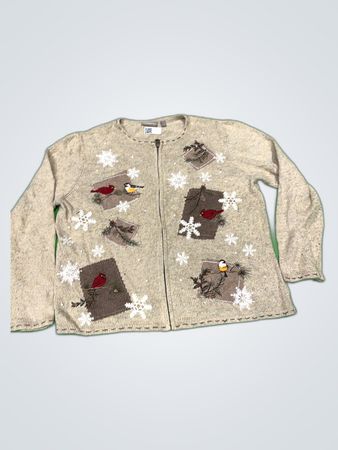 Croft & Barrow Embroidered Knit Cardigan
