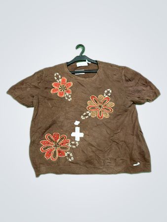 Alfred Dunner Embroidered Knit Top