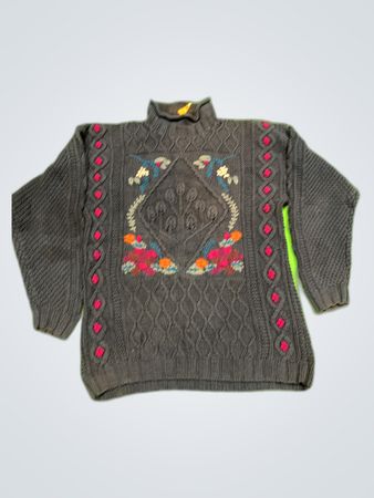 L.L.Bean Embroidered Turtleneck Sweater